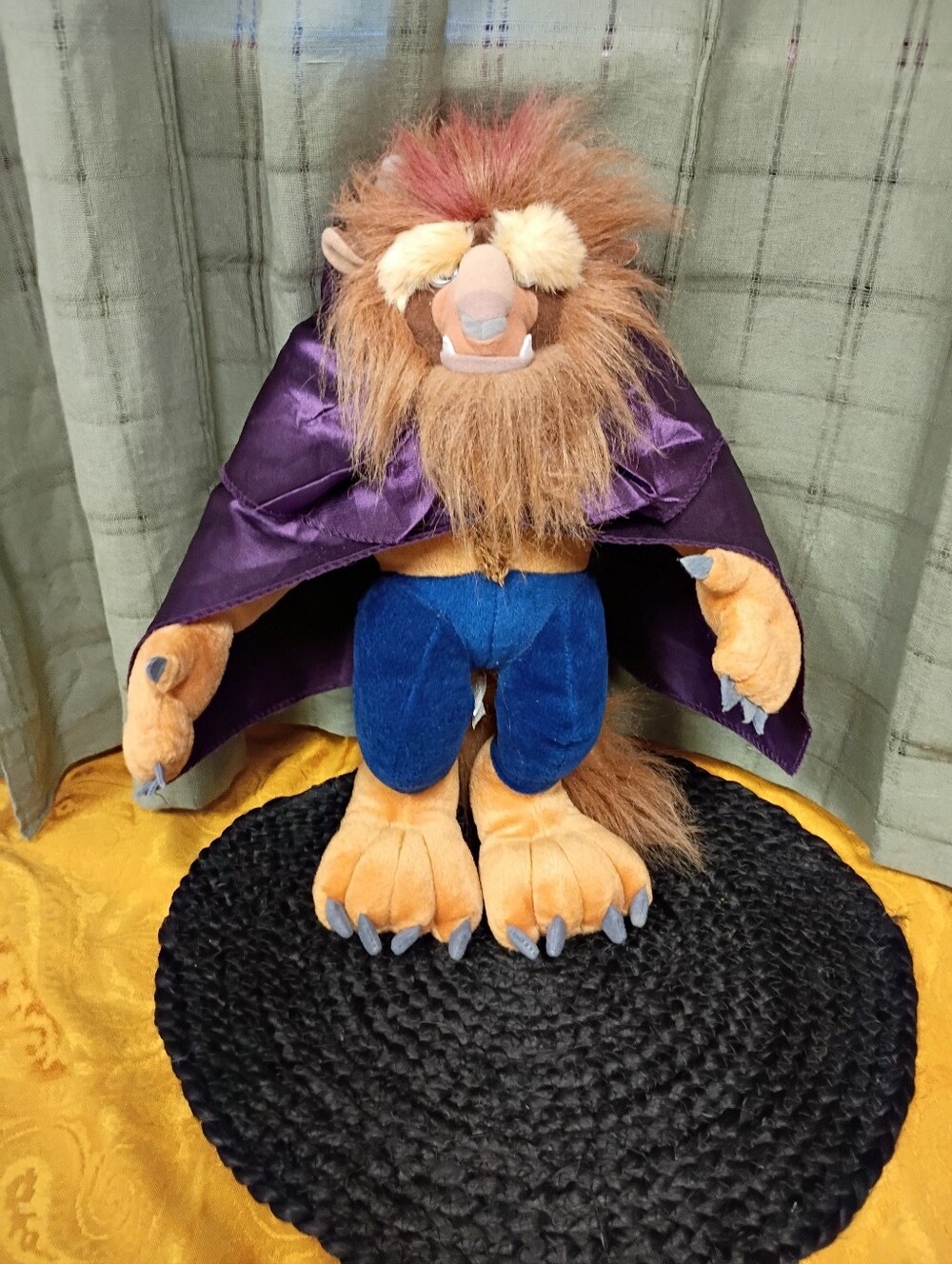Disney's Beauty And The Beast Size 14" The Beast With Purple Cloak